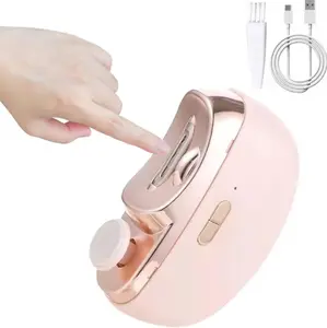 Electric Nail Clipper, 2 in 1 Automatic with LED Light, 2 Speed Electric Nail Trimmer, USB Rechargeable Fingernail Trimmer for Kids, Adults, Seniors Manicure Cutics