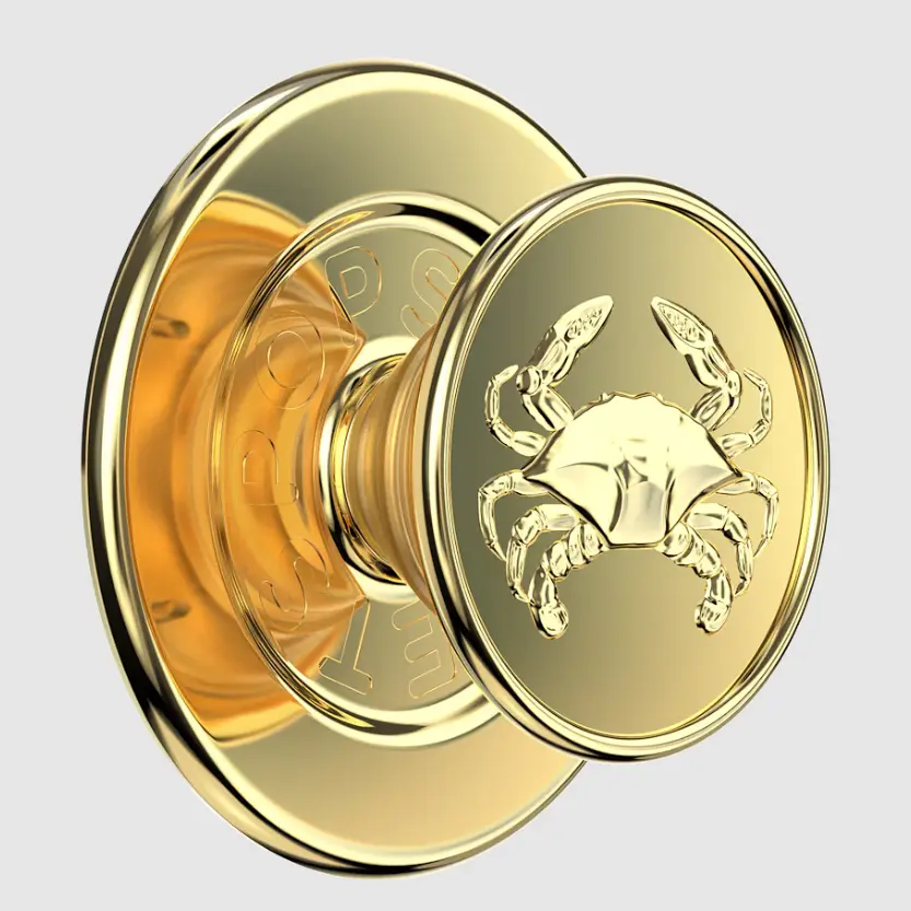 PopSockets Enamel Dungeness Crab Motif Magnetic MagSafe PopGrip - Stylish Phone Holder & Mount, Cellphone Tech Accessory, Mobile Phone Accessories, Tech Accessories