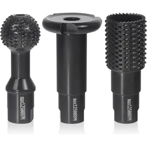 3-Pack Upgraded Wood Grinder Ball Chisel with 5/8-11 Thread Suitable for 4 1/ 2inch and 5inch Angle Grinder Accessories Electric Carving Tool with Ball Rotary File Hard Alloy Steel for Wood Carving and Grooving