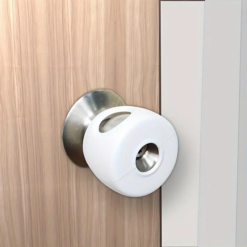 Round Ball Lock Bump Protector, Child Safety Nursery Door Knob Cover, Room Door Knob Crash Protector, Door Hardware for Home, Office, Hotel