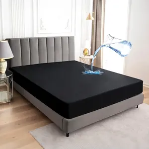 Raybee Mattress Protector,Waterproof 18" Deep Pocket Mattress Cover Fitted Sheet Style with Elastic Rubber Band,Washable and Easy Care,Queen [Black Friday]