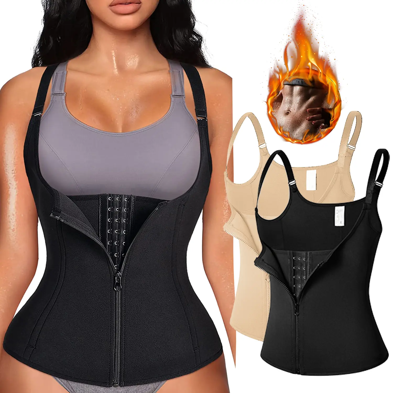 Waist Trainer Corset for Women Body Shaper Waist Vest Cincher Workout Trimmer Girdle Waist  Shapewear Sports Vest Waist Cincher