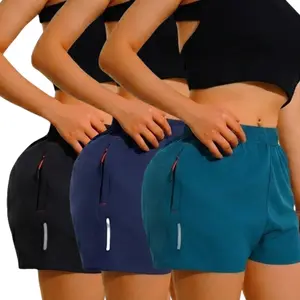 Women’s casual athletic shorts 3-pack, drawstring and elastic waistband — suitable for outdoor sports, fitness, running, and everyday wear; women’s shorts, athletic shorts, womenswear