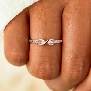 2026 New 2PCS Forever Best Friends Ring Set - Pinky Promise Infinity Symbol, White Gold-Plated Adjustable Friendship Rings for Unbreakable Bond & Matching BFF Jewelry