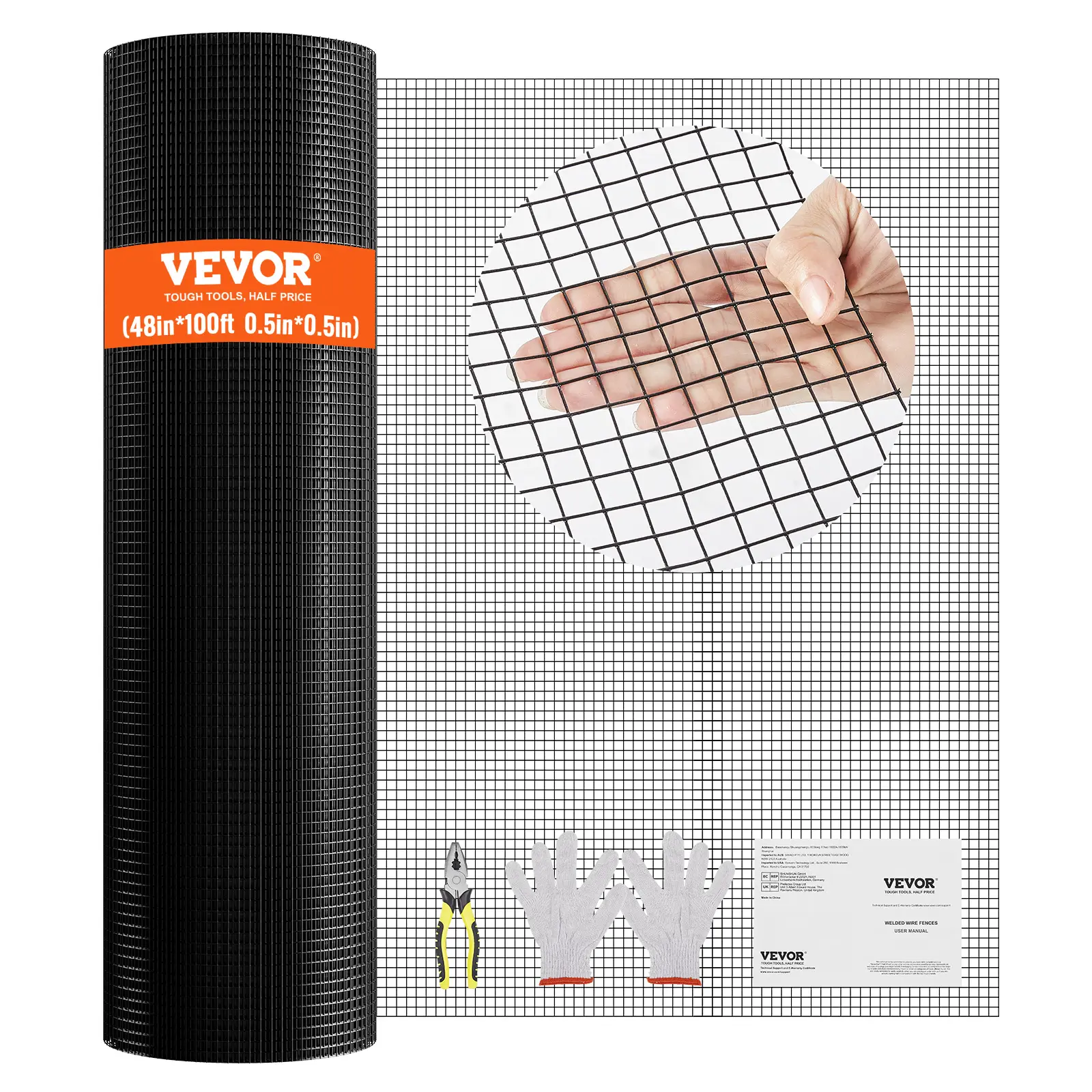 【summerfinds】VEVOR Hardware Cloth Galvanized Wire Mesh Roll, Various specifications, for Chicken Coop Barriers, Rabbit Snakes & Poultry Enclosures, Chicken Cage Enclosed, Metal Chicken Coop, Poultry Coop Accessory