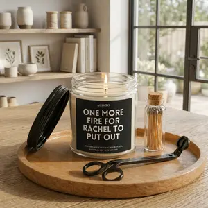 Personalized One More Fire to Put Out Funny Soy Candle, Custom Boss Gift, Coworker Gift, Office Gift, Best Friend Gift