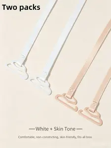 Two-Pack Bra Straps, Detachable Thin Shoulder Straps, Anti-Slip Cross Back Design, Invisible Strap Replacement for Bras, Fashionable Accessory