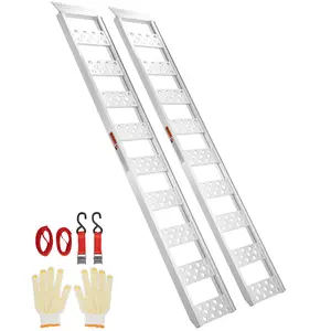 VEVOR Aluminum Ramps,  1250lbs, Straight Ramp with Treads and Load Straps, Portable Loading Ramp for Motorcycles, ATVs, Trucks, Lawn Mower, Dirt Bike, Garden Tractor, 78"L x 12"W, 2Pcs