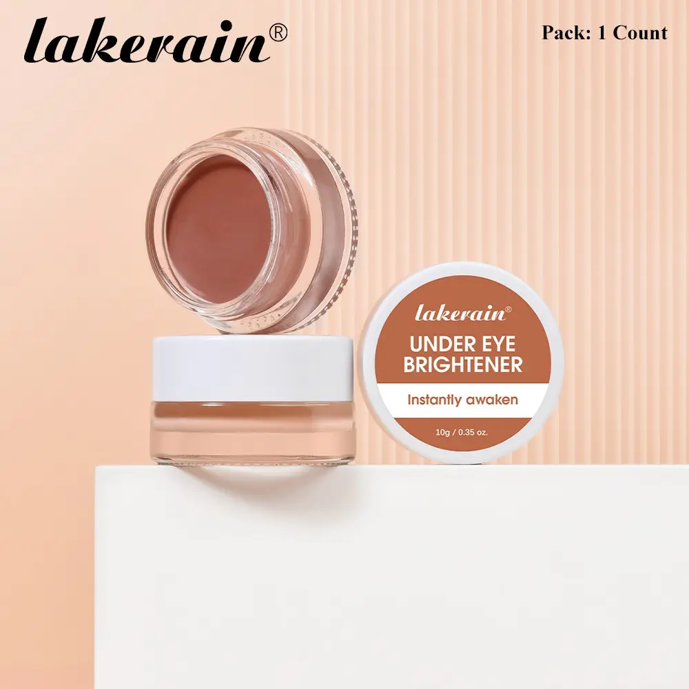 Lakerain Eye Brightening Concealer, Brightening Formula Makeup, Under Eye Brightener, Waterproof & Sweatproof, 4 Colors, Brighten & Hides Dark Circles, Lightweight & Smooth, Suitable for All Skin Tones