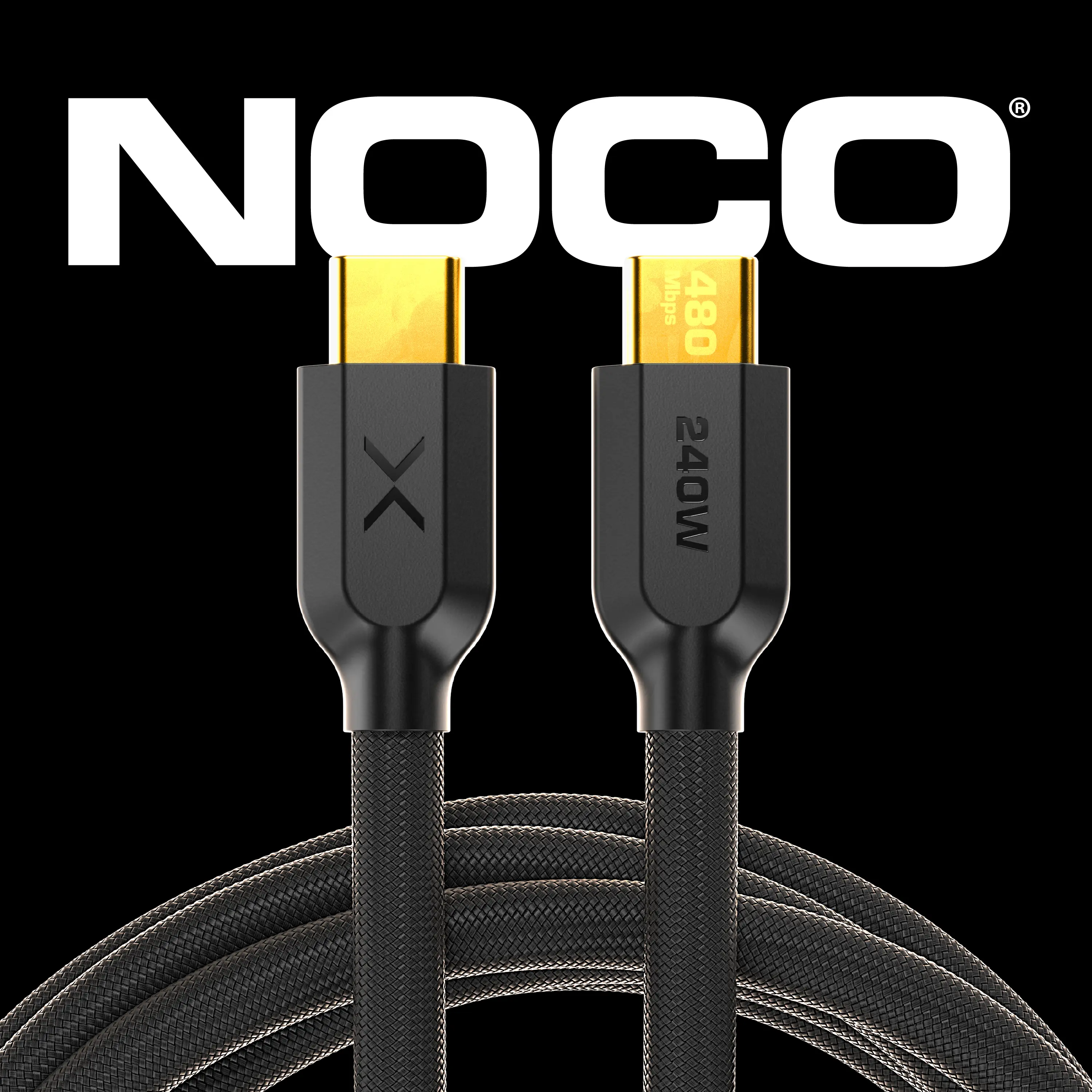 NOCO XGrid XC1: 3 Foot – 240W USB-C to USB-C Cable – USB-IF Certified, E-Marker Chip, 480Mbps Data