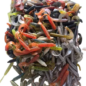 2" curly tail grubs 54 grams Soft Fishing Worms Multi Species Lure