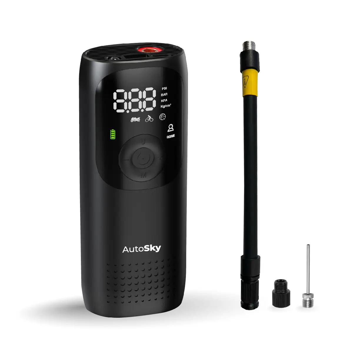 AutoSky Tire Inflator Portable Air Compressor with Auto Shutoff and Pressure Gau...