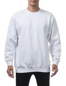 Pro Club Men's Heavyweight Crew Neck Fleece Pullover Sweater - White - Large