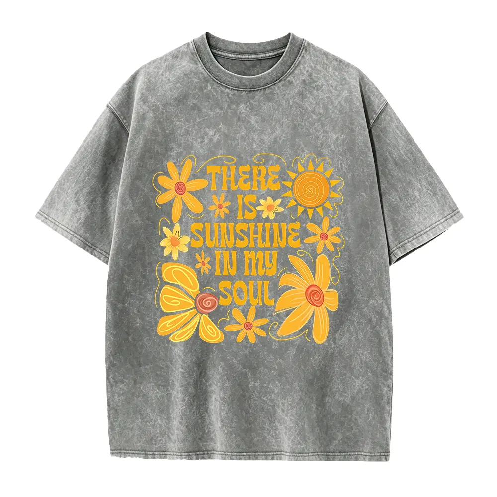 Sunshine In My Soul T-Shirt, Mental Health Shirt, Retro Boho Summer Vibes Shirt, Hippie Flower Tee, Aesthetic Women's Tee