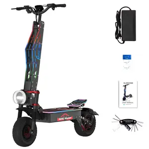GD82 Electric Scooter, 7000W Dual Motor, 55 Mph Top Speed, 50 Miles Max Range, 60V/36AH Battery, Dual Suspension Hydraulic Braking System, Dual Fast Charging Ports e-Scooter, 12" Off-Road