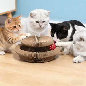 Cat Toys Magic Organ Cat Scraper Magic Organ Cat Toys Foldable Accordion Cat Toys With Ball Interactive Psychophysical Exercise Interactive Accordion Scratching Cat Toy Foldable Cat Scratching Board with Bell Toy Cat Scratch Board