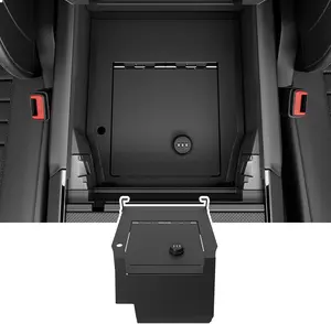 [Fits 21-25 F150] Center Console Safe Organizer Compatible with 2021-2025 Ford F150 Lock Box No XLT STX Tremor Raptor Console Safe Vault Replacement for 2021-2025 Ford F-150 Accessories