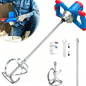 Multifunctional Electric Mixer, High Power Handheld Stirrer, Fast Even Mixing, Sturdy Durable Easy Operation, For Farm & Construction Use,  For Feed Concrete Paint Mortar Mixing