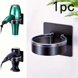 Drill-Free Wall-Mounted Hair Dryer Stand, Space-Saving Bathroom Organizer, Suitable for Xl Hair Dryers, Secure Installation