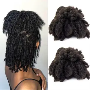 Hot Selling 100% Unprocessed Human Afro Kinky Curly for Braids, Twists, Locs, 4C, 8 Inches, 30 Grams Hair Weft Extensions Hair Weave