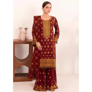 Zarq-e-Maroon by Riwaj Fashions
