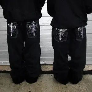Jeans Baggy Pants Vintage 2000S American Hip-hop Punk Rock Fashion Versatile Denim Loose Streetwear Pocket Trouser