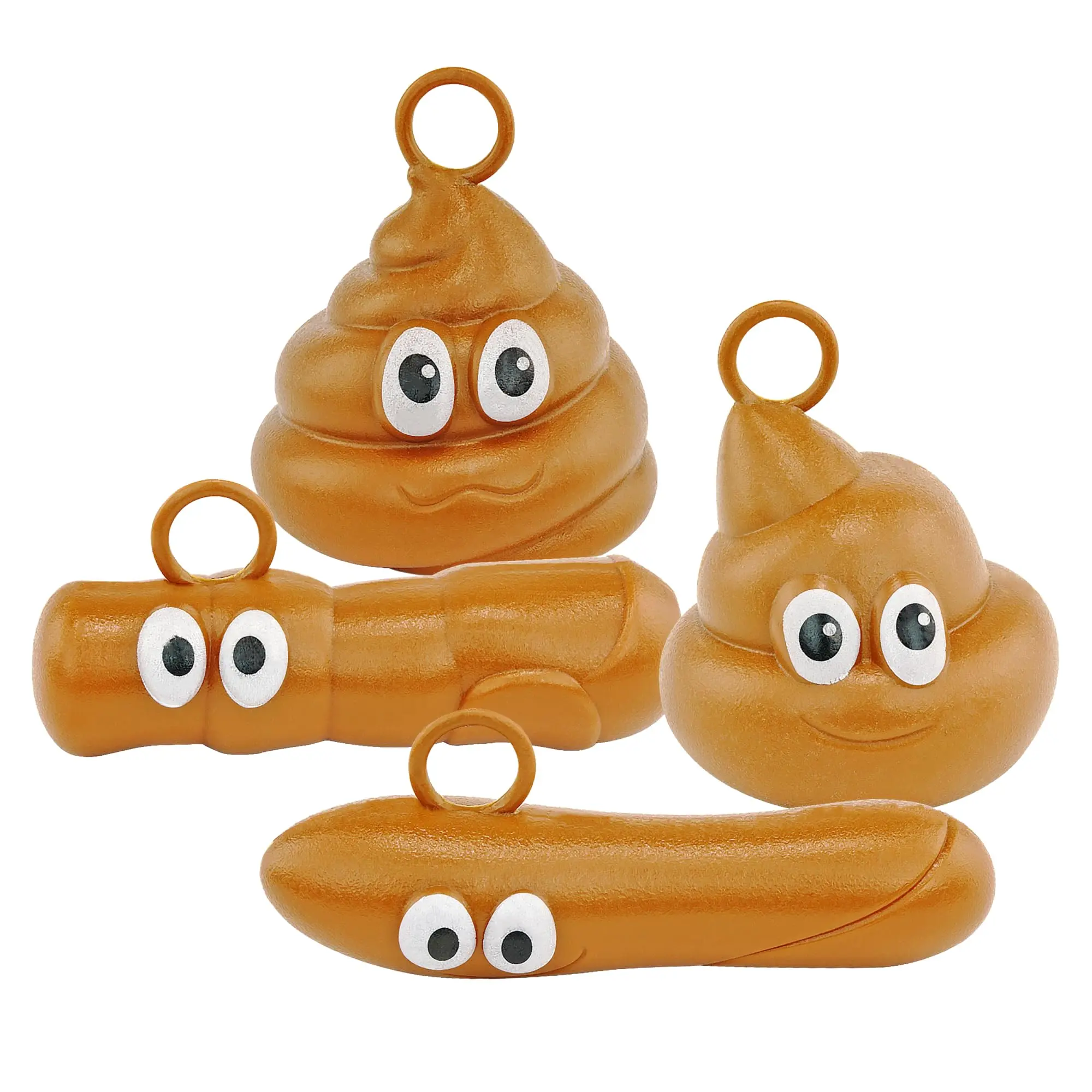 Poop Ornaments for Christmas Tree by Fairly Odd Novelties | Perfect Dirty Santa, White Elephant, Christmas Gift | Set of 4 Decor Christmas Ornaments