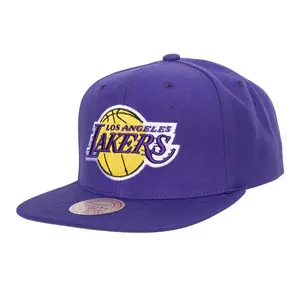 Mitchell & Ness Purple NBA Los Angeles Lakers Team Ground 2.0 Snapback