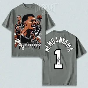 [Youth & Adult] Victor Wembanyama - Wemby 1 For Spurs Nation High-Quality 100% Cotton T-Shirt (Made In US), Go Spurs Go Hooper Shirt, Game Day Outfits, Gift For Basketball Fans, Basketball Graphic Tee