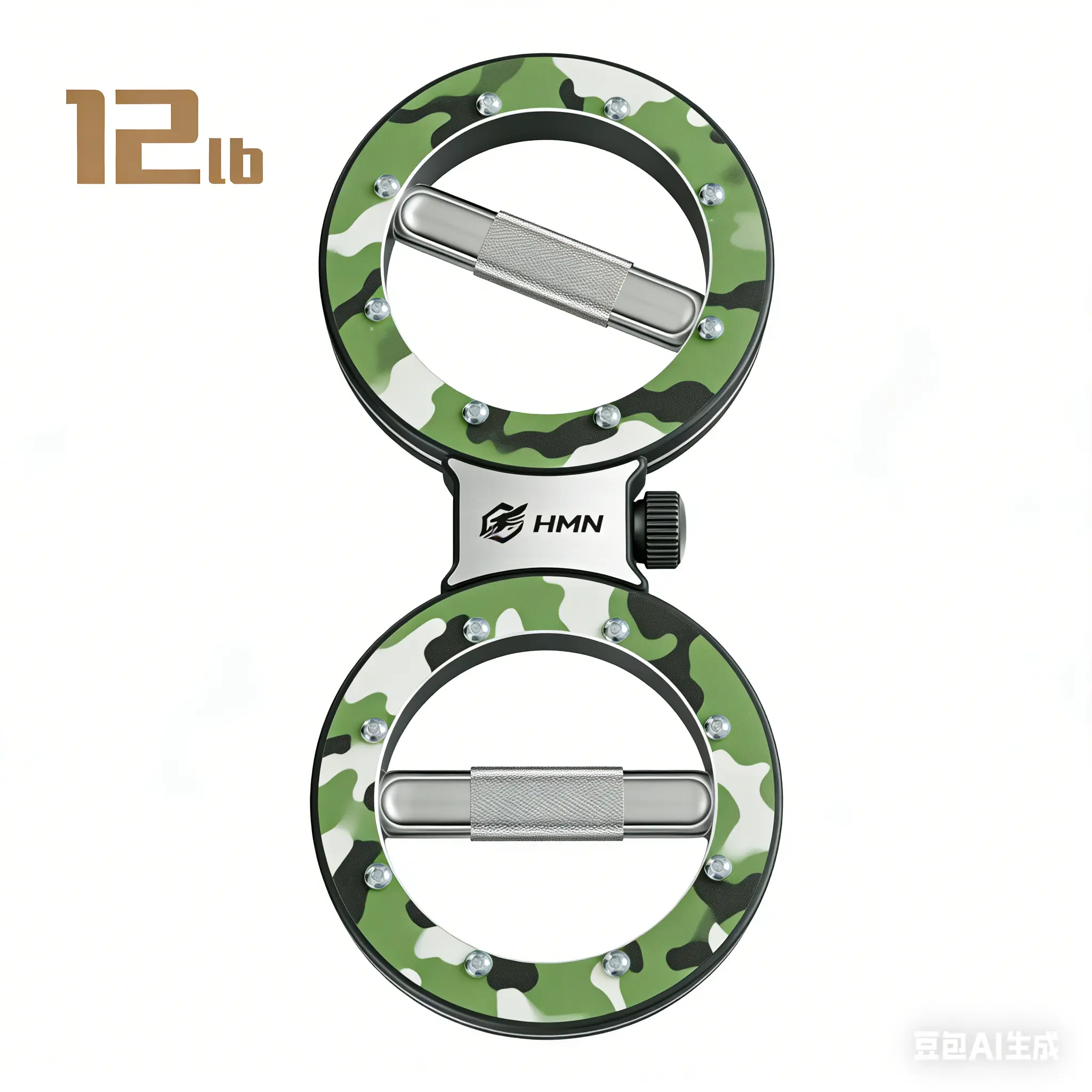 hmn Unisex 12LB Portable Rotating Arm Trainer - Solid Steel 360° Smooth Rotating Design Equipment for Shoulder, Forearm & Grip Strength - Home Gym Boxing Strength Training Gear, Rotates 360°