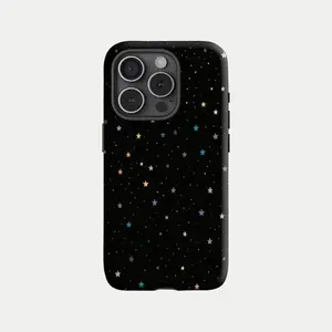 Celestial Space Holographic Stars Cellphone Casing - Shockproof TPU & Durable Rubber Liner, Polycarbonate Resistance Customized Phone Accessories, Compatible with iPhone 17,16,15,14,13,12,11 Pro/Pro Plus
