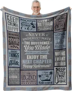 Retirement Blanket for Men, Retirement Gift for Man, Retired Gifts for Men, Best Retirement Gifts for Men 2025