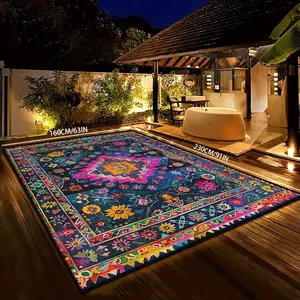 Luxury Persian Style Faux Wool Carpet, Soft Indoor Rug, Vintage Design Floor Mat, Perfect for Bedroom & Office Use, Vintage Runner Rug