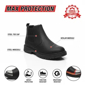 Smash-Proof Splash-Proof Safety Work Shoes Unisex Chef Shoe Waterproof Puncture-Proof Breathable Anti-Slip Durable Outdoor Comfortable