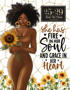 Black Girl Magic Five Year Monthly Planner 2025 to 2029 Schedule Organizer From January 2025 to December 2029