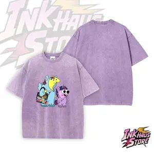 Smiling Friends --Short Sleeve Cotton Unisex Retro wash Tee