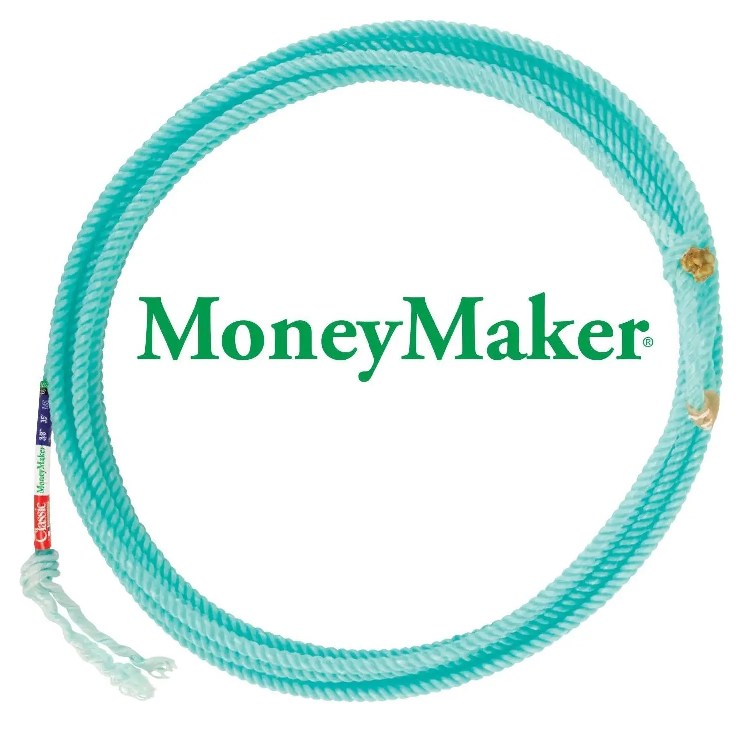 Classic Rope MoneyMaker 3-Strand Team Roping Rope, 3/8" Diameter