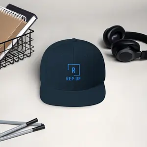 Rep Up Snapback Cap - Structured 6-Panel High-Profile Hat with Adjustable Snap Closure & 6 Embroidered Eyelets for Comfort