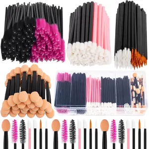 Disposable Makeup Applicators Kit with Organizer Box – Mascara Wands, Eyeliner Brushes, Lip & Eyeshadow Applicators for Hygienic Makeup Use