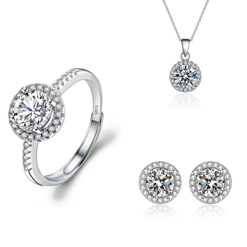 Luxury round bag 1 carat three piece set