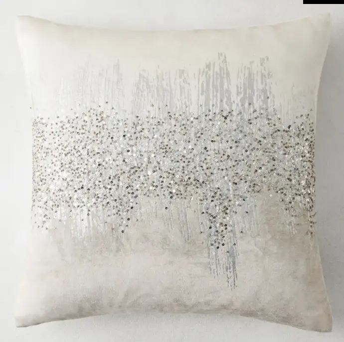 Z Gallerie Joie De Vivre 22" Square Handcrafted Princess Pillow - Artisan-Made Bedroom Decor Bling Artwork Decorative Standard Pillow Z Gallerie Joie De Vivre 22" Square Handcrafted Princess Pillow - Artisan-Made Bedroom Decor Bling Artwork Decorative Standard Pillow