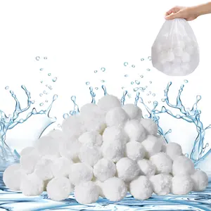 【Spotlight Day】VEVOR Pool Filter Balls for Sand Filter, 1.5 lbs, Filter Balls Replace Pool Filter Sand, Reusable Polyester Fiber Filter Media Balls with Wash Bag, for Swimming Pool Above Ground Pool Aquarium Tank
