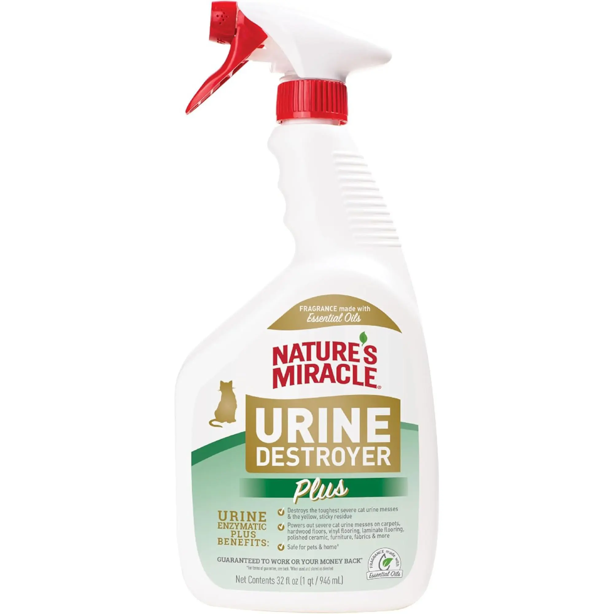 Nature’s Miracle Urine Destroyer Plus Cat, 32 Ounces, Enzymatic Formula, Ready-to-Use Nature’s Miracle Urine Destroyer Plus Cat, 32 Ounces, Enzymatic Formula, Ready-to-Use