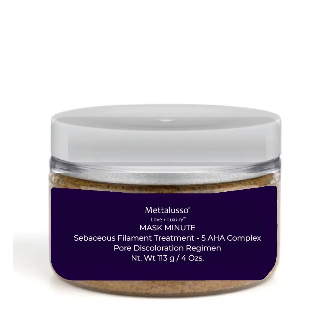 METTALUSSO Minute Mask - Vegan Sebaceous Filament & Acne-Fighting Skincare Treatment with Sunflower, Retinol, Lavender, Glycerin, Powder, Peppermint, Oat, Chamomile, Mint