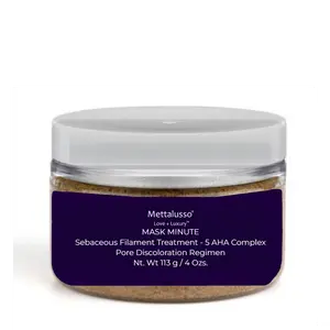 METTALUSSO Minute Mask - Vegan Sebaceous Filament & Acne-Fighting Skincare Treatment with Sunflower, Retinol, Lavender, Glycerin, Powder, Peppermint, Oat, Chamomile, Mint