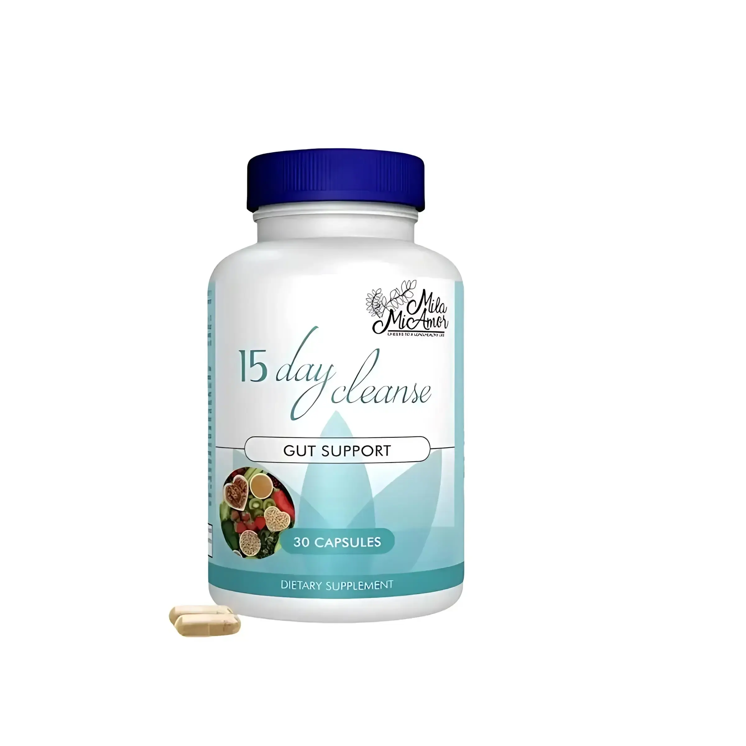 Flash Sale 15 Day Cleanse Gut and Colon Support Caffeine Free Advanced Formula with Senna Cascara Sagrada Psyllium Husk Non-GMO Probiotics 30 Capsules