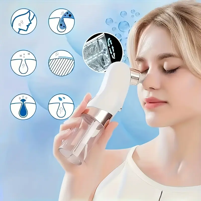 Blackhead Remover Pore Vacuum - Facial Pore Cleaner with 3 Adjustable Suction Levels, 5 Probes - Rechargeable Blackhead Extractor Tools for Women & Men