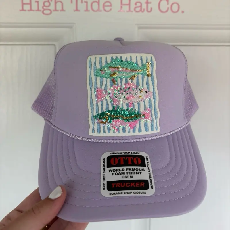 Lavender Fish Trucker Hat