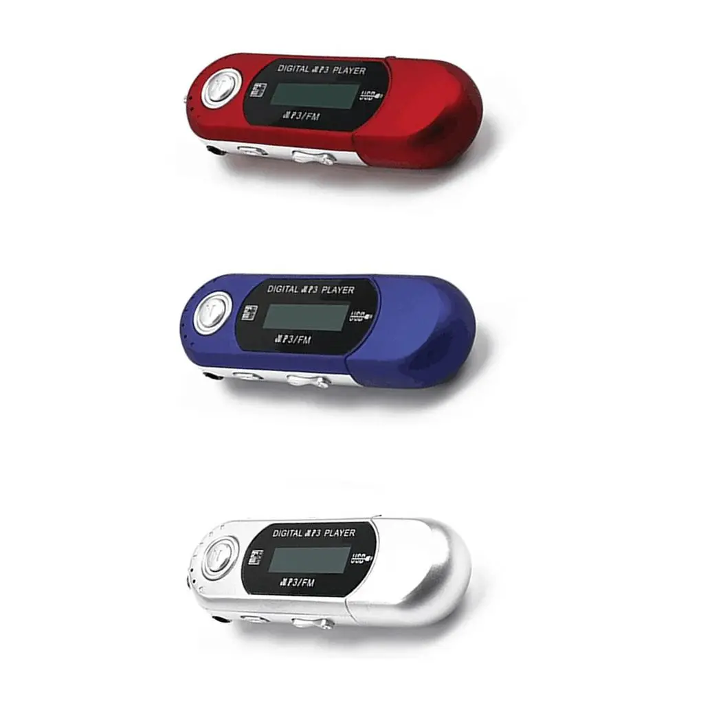 Mini MP3 Player USB 2.0 Small Flash Drive Lossless Sound Multilanguage LCD Music Player with 3.5mm Audio Jack Automatic Shutdown playback rca line