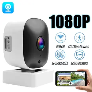 2.4G WiFi Outdoor Security Camera,1080P Smart Window/Wall Home IP Camera,Indoor/Outdoor Versatile,Infrared Night Vision & Human Detection,Two-Way Audio Talk,Simple Quick Installation, Wireless Surveillance Camera